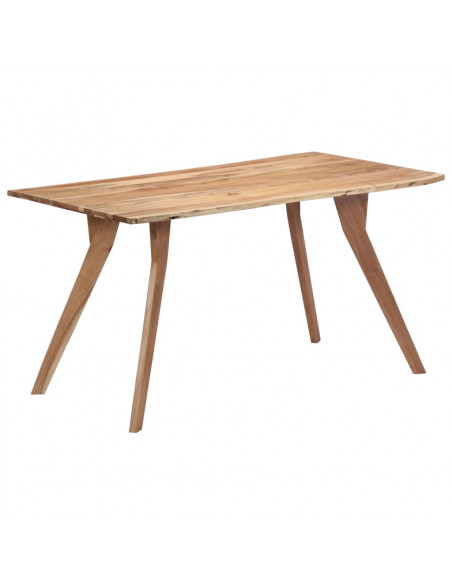 Tavolo da Pranzo 140x80x76 cm in Legno Massello di Acacia
