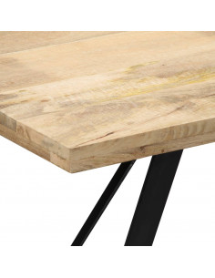 Tavolo da Pranzo 140x80x76 cm in Legno Massello di Mango
