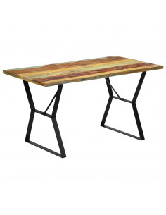 Tavolo da Pranzo 140x80x76 cm in Legno Massello di Recupero