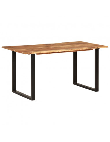 Tavolo da Pranzo 154x80x76 cm in Legno Massello di Acacia