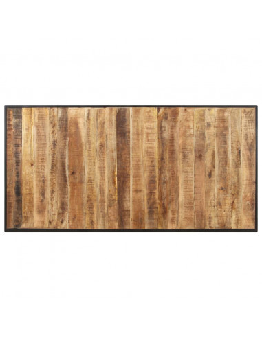 Tavolo da Pranzo 160 cm in Legno Massello di Mango Grezzo