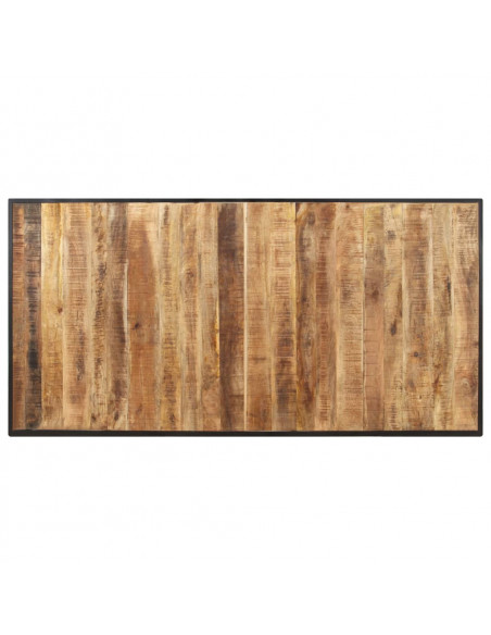Tavolo da Pranzo 160 cm in Legno Massello di Mango Grezzo