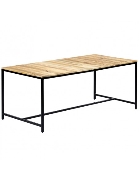 Tavolo da Pranzo 180x90x75 cm in Legno Massello di Mango Grezzo
