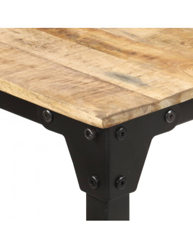 Tavolo da Pranzo 180x90x76 cm in Legno Massello di Mango Grezzo