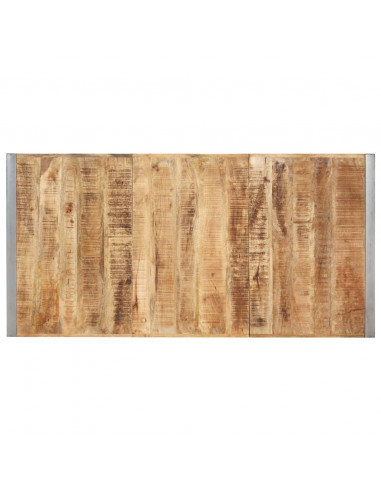 Tavolo da Pranzo 200x100x75cm in Legno Massello di Mango Grezzo