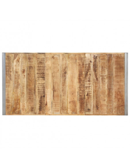 Tavolo da Pranzo 200x100x75cm in Legno Massello di Mango Grezzo