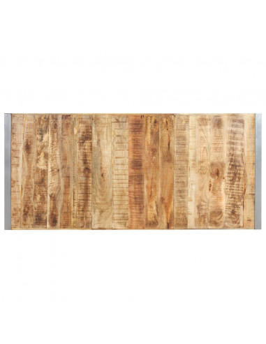 Tavolo da Pranzo 220x100x75cm in Legno Massello di Mango Grezzo