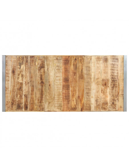 Tavolo da Pranzo 220x100x75cm in Legno Massello di Mango Grezzo