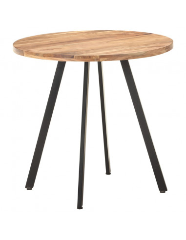 Tavolo da Pranzo 80 cm in Legno Massello di Acacia