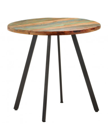 Tavolo da Pranzo 80 cm in Legno Massello di Recupero