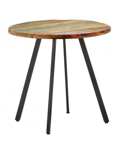 Tavolo da Pranzo 80 cm in Legno Massello di Recupero
