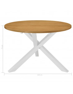 Tavolo da Pranzo Bianco 120x75 cm in MDF