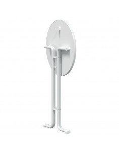 Tavolo da Pranzo Bianco Ø70x110 cm Legno Multistrato e Acciaio