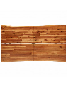 Tavolo da Pranzo Bordi Vivi 140x80x75 cm Legno Massello Acacia