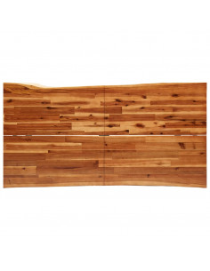 Tavolo da Pranzo Bordi Vivi 160x80x75 cm Legno Massello Acacia