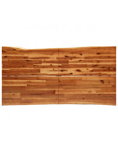 Tavolo da Pranzo Bordi Vivi 160x80x75 cm Legno Massello Acacia