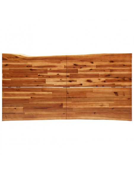 Tavolo da Pranzo Bordi Vivi 160x80x75 cm Legno Massello Acacia