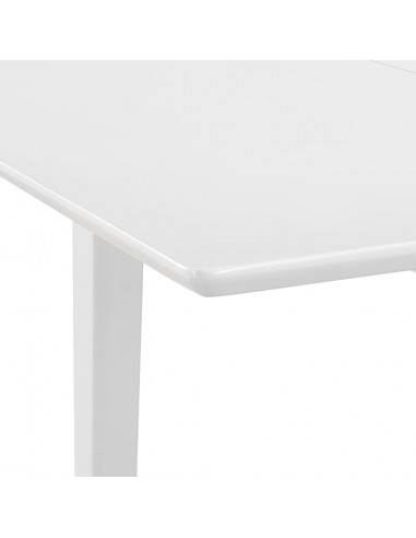 Tavolo da Pranzo Estensibile Bianco (80-120)x80x74 cm in MDF