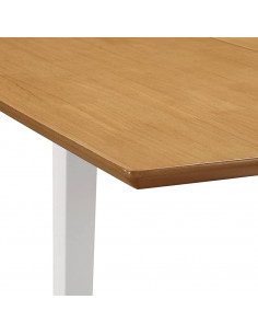 Tavolo da Pranzo Estensibile Bianco (80-120)x80x74 cm in MDF