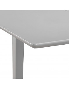 Tavolo da Pranzo Estensibile Grigio (80-120)x80x74 cm in MDF
