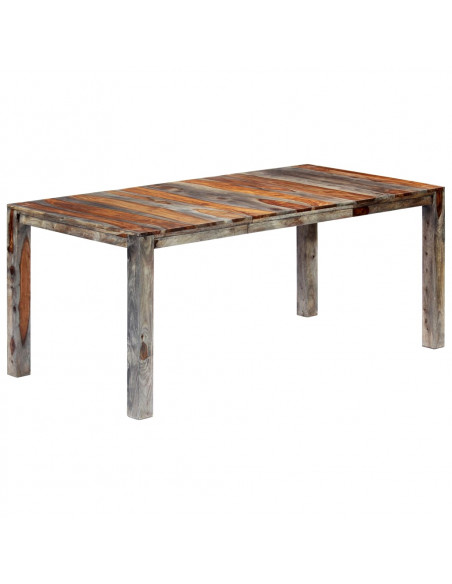 Tavolo da Pranzo Grigio 180x90x76 cm Legno Massello di Sheesham