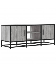 Mobile TV Grigio Sonoma 100x35x41 cm Legno Multistrato Metallo 2