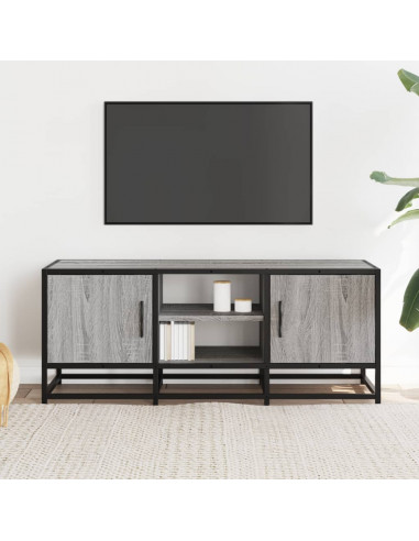 Mobile TV Grigio Sonoma 100x35x41 cm Legno Multistrato Metallo