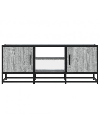 Mobile TV Grigio Sonoma 100x35x41 cm Legno Multistrato Metallo