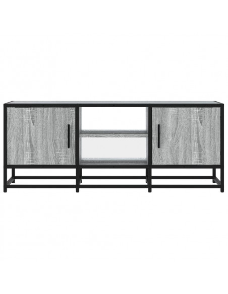 Mobile TV Grigio Sonoma 100x35x41 cm Legno Multistrato Metallo