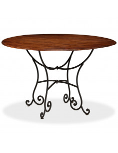 Tavolo da Pranzo in Legno di Acacia Finitura Miele 120x76 cm