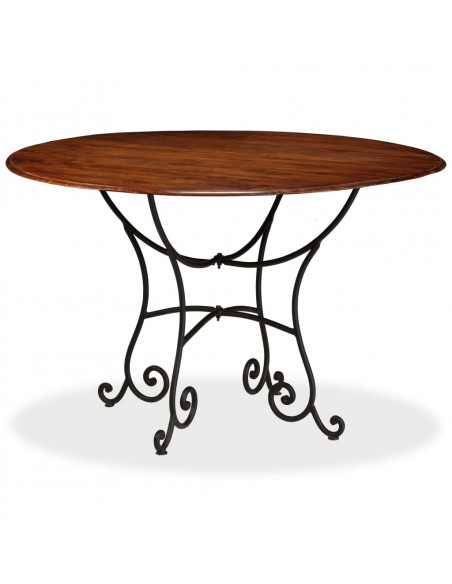 Tavolo da Pranzo in Legno di Acacia Finitura Miele 120x76 cm