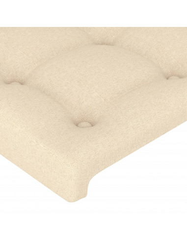 Giroletto con Testiera Crema 200x200 cm in Tessuto