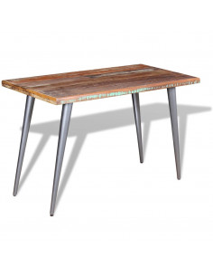 Tavolo da Pranzo in Legno Massello Anticato 120x60x76 cm