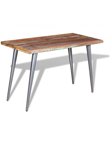 Tavolo da Pranzo in Legno Massello Anticato 120x60x76 cm