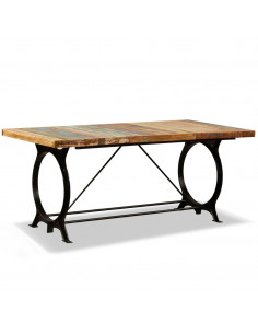 Tavolo da Pranzo in Legno Massello di Recupero 180 cm