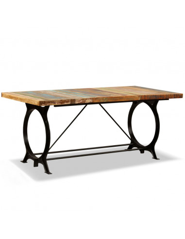 Tavolo da Pranzo in Legno Massello di Recupero 180 cm