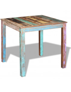 Tavolo da Pranzo in Legno Massello di Recupero 80x82x76 cm