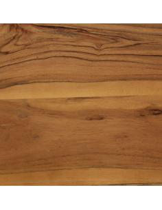 Tavolo da Pranzo in Massello d'Acacia e Acciaio 75x75x76 cm