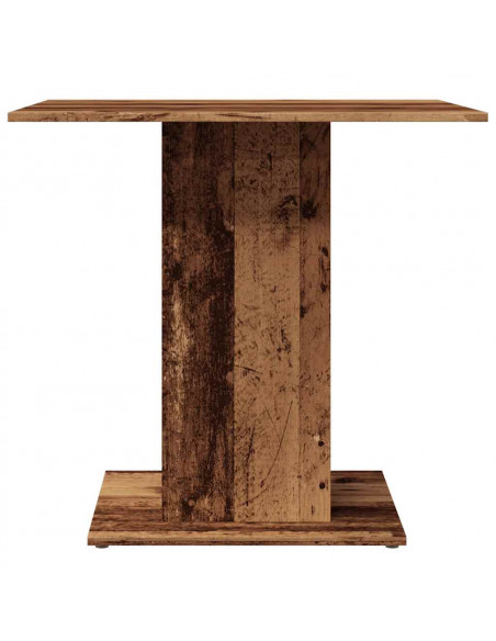 Tavolo da Pranzo Legno Antico 80x80x75 cm in Legno Multistrato