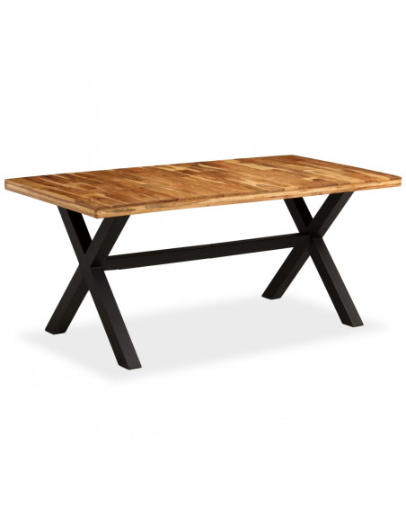 Tavolo da Pranzo Legno Massello di Acacia e Mango 180x90x76 cm