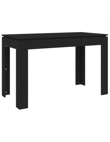 Tavolo da Pranzo Nero 120x60x76 cm in Legno Multistrato
