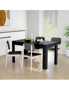 Tavolo da Pranzo Nero 140x74,5x76 cm in Legno Multistrato