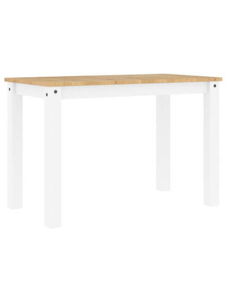 Tavolo da Pranzo Panama Bianco 117x60x75 cm Legno Massello Pino