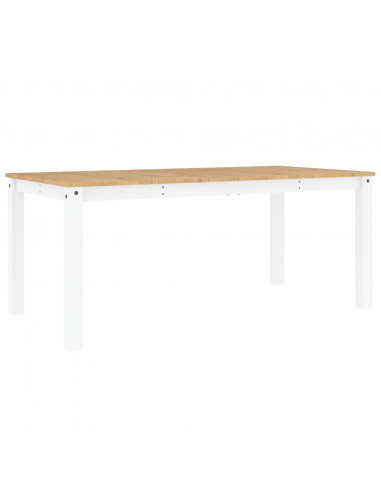 Tavolo da Pranzo Panama Bianco 180x90x75 cm Legno Massello Pino