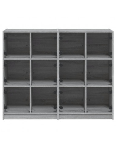 Libreria Ante Grigio Sonoma 136x37x109 cm in Legno Multistrato