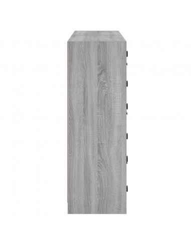 Libreria Ante Grigio Sonoma 136x37x109 cm in Legno Multistrato