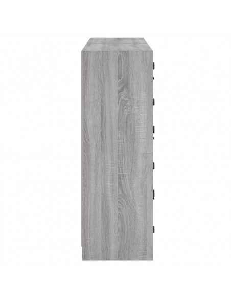 Libreria Ante Grigio Sonoma 136x37x109 cm in Legno Multistrato