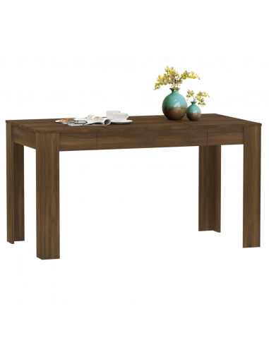 Tavolo da Pranzo Rovere Marrone 140x74,5x76cm Legno Multistrato