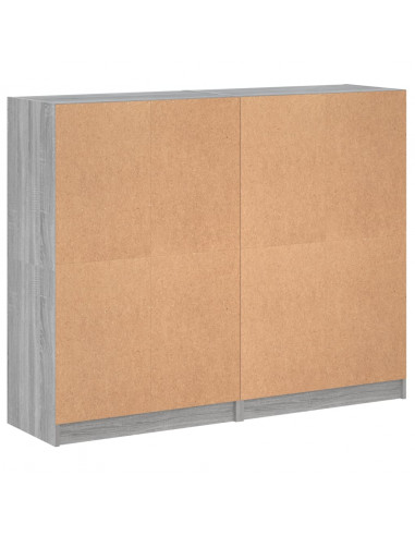 Libreria Ante Grigio Sonoma 136x37x109 cm in Legno Multistrato