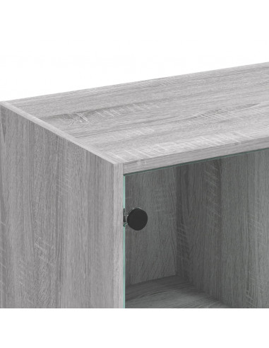 Libreria Ante Grigio Sonoma 136x37x109 cm in Legno Multistrato